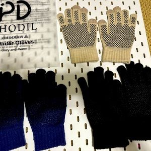 PHODIL Winter Gloves Men Women  1 set avail: colors blue , beige and black only